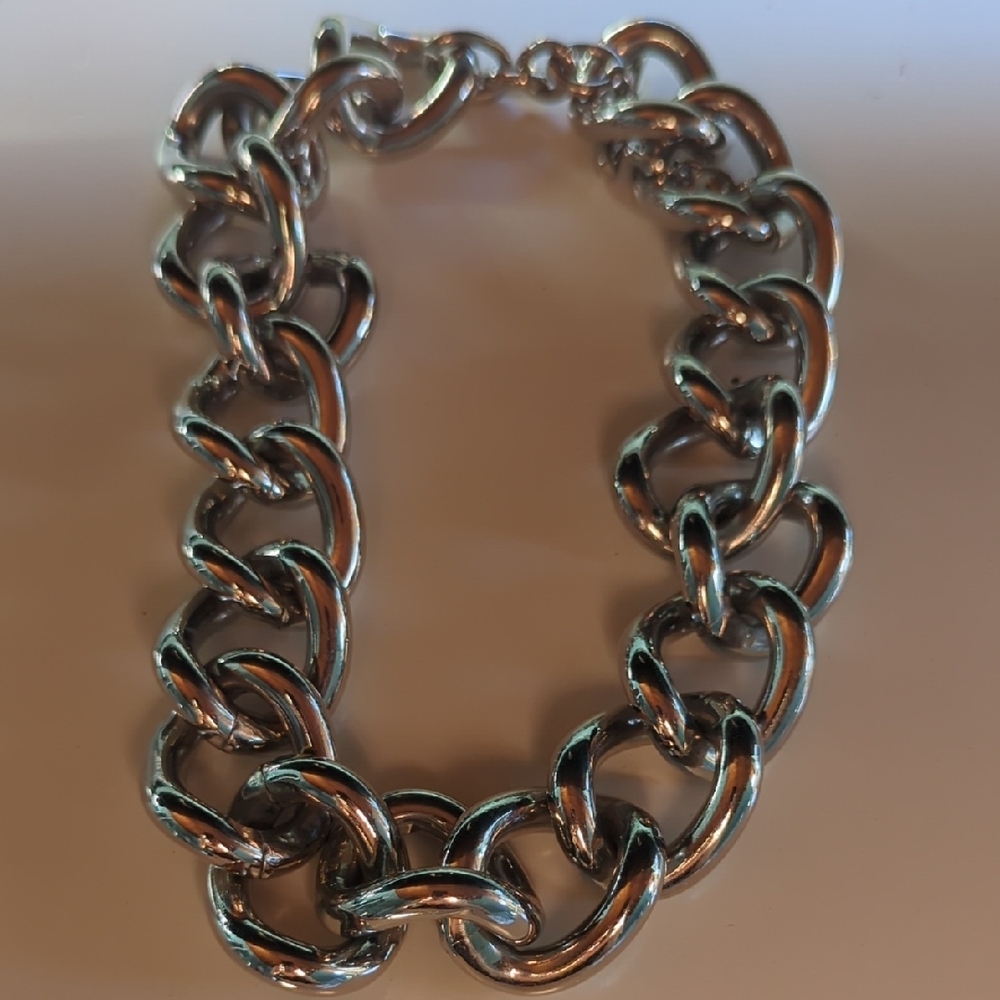 Michael Kors Chunky Silver Chain Necklace